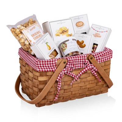 Farmhouse Basket with Gourmet Gift Pack