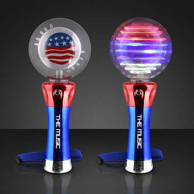 Light Up Magic Spinning American Flags - PRINTED
