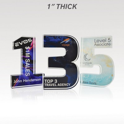 1" Acrylic Numerals Style 5 – Traditional Series